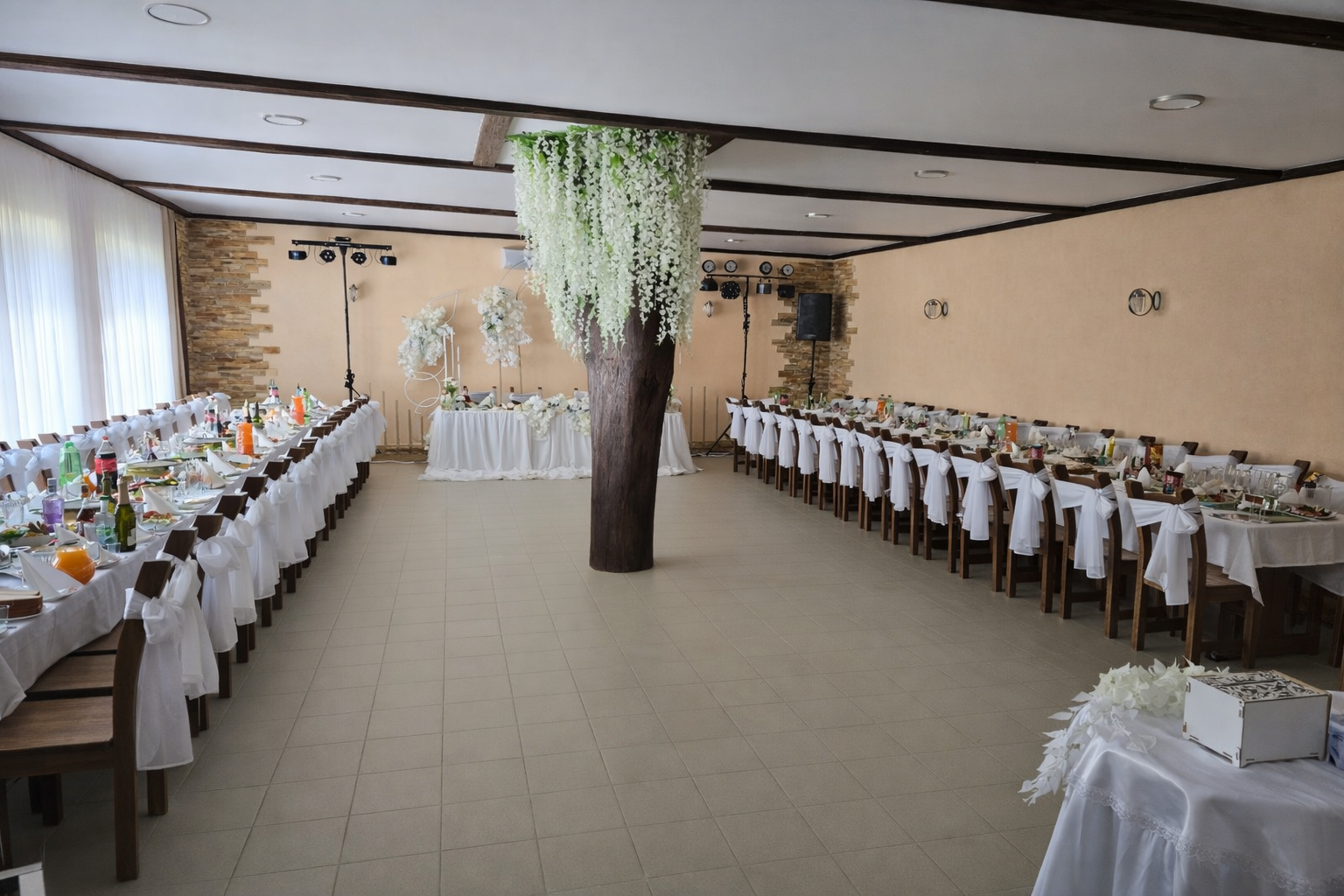 Выездное обслуживание, пример сервировки 1